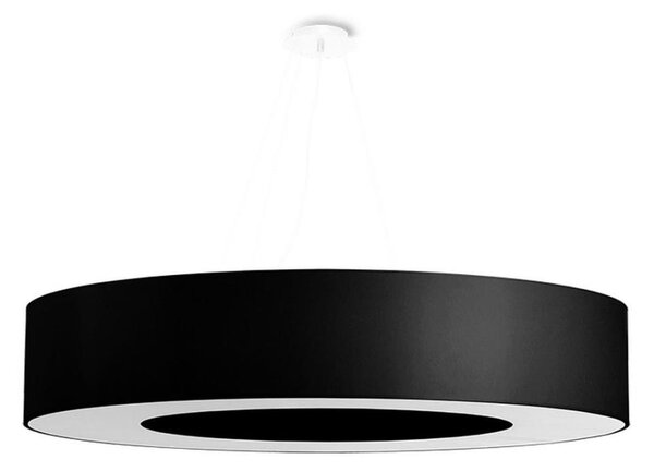 Sollux SL.0796 - Висящ полилей SATURNO 8xE27/60W/230V ⌀ 90см черен