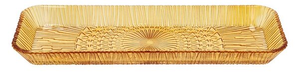 Оранжева стъклена чиния за сервиране 14x38 cm Kusintha - Bitz
