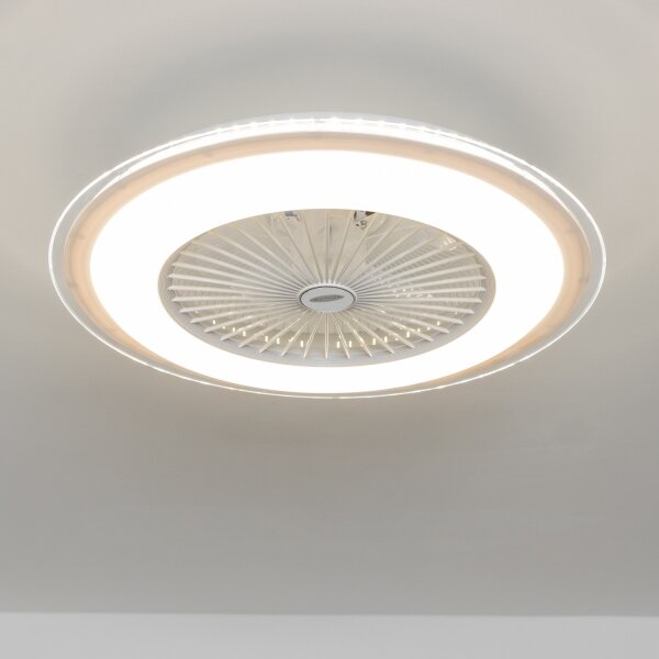 Brilagi - LED Димируема лампа с вентилатор RONDA LED/48W/230V бял + д.у