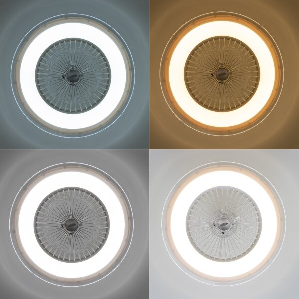 Brilagi - LED Димируема лампа с вентилатор RONDA LED/48W/230V бял + д.у