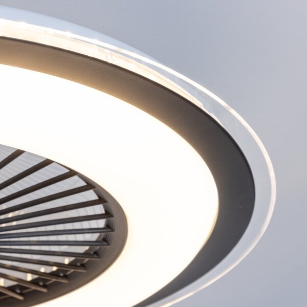 BRILAGI - LED Димируема лампа с вентилатор RONDA LED/48W/230V черен + д.у