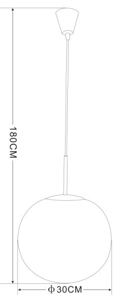 Globo 1582S - Пендел JOEL 1xE27/60W/230V Ø 30 см