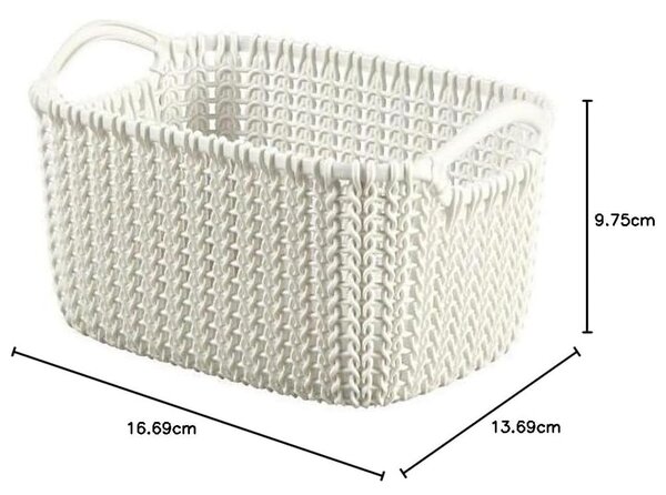 Бяла кошница за съхранение , 3 л Knit - Curver