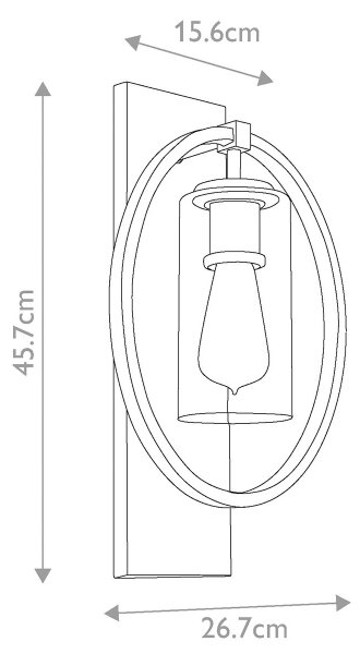 Feiss - Аплик MARLENA 1xE27/60W/230V антрацит