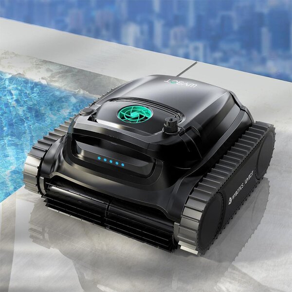 Безкабелен робот за басейни Wybot M1, 120W, 300 мин, 400 м2, Двойна филтрация, 2 реда четки, Планиране на маршрут, Жироскоп, Черен