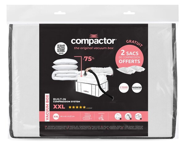 Вакуумна подсилена текстилна кутия за съхранение на дрехи 65x45x26,5 cm Life – Compactor
