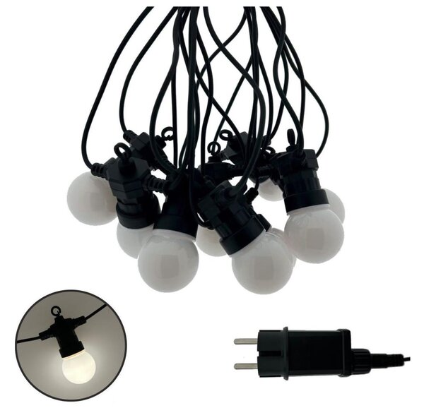 LED външна декоративна гирлянда 10xLED/0,36W/230V 4,5 m IP44 черна
