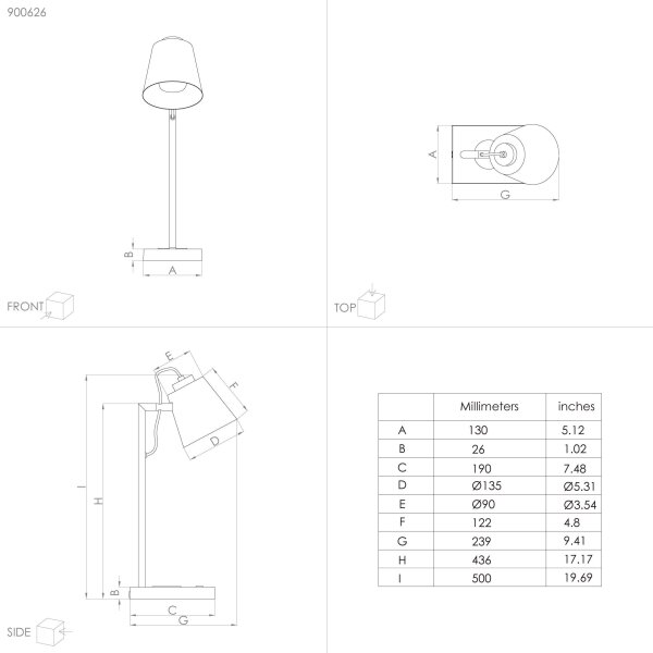Eglo 900626 - димируема LED лампа с безжично зареждане LACEY LED/5,5W/230V