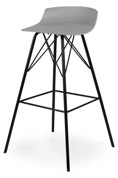 Сиви бар столове в комплект 2 бр. (височина на седалката 71 cm) Tori – Tenzo