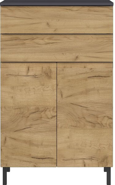 Тъмно сив шкаф за баня в дъб 60x97 cm Salinas - Germania