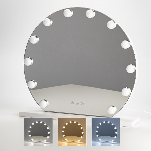 Brilagi - LED регулируемо грим огледало HOLLYWOOD LED/12W/230V 3000/4000/6500K