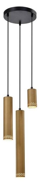 Жълто/черно висящо осветително тяло с метален абажур ø 22 cm Tubo – Candellux Lighting
