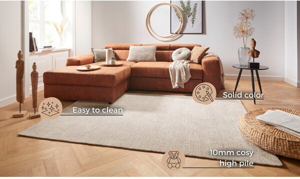 Бежов килим , 120 x 170 cm Supersoft - Mint Rugs