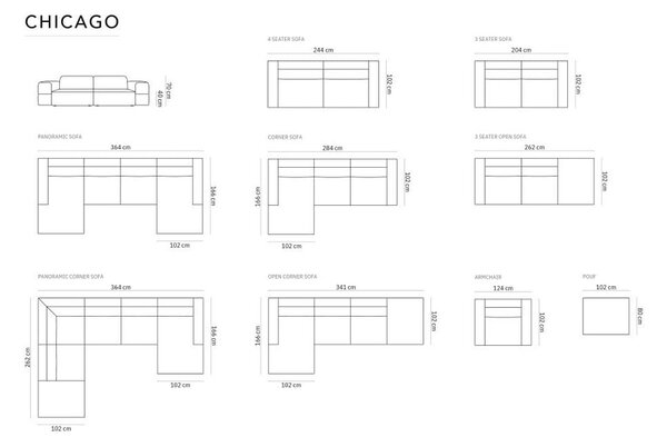 Бежов ъглов диван (ляв ъгъл) Chicago - Cosmopolitan Design