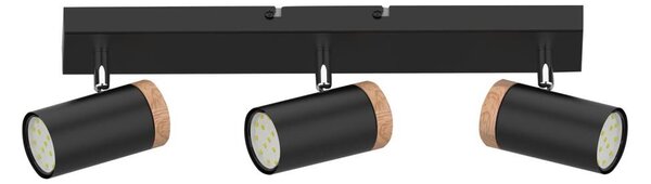 Спот LAGOS 3xGU10/15W/230V черен/кафяв