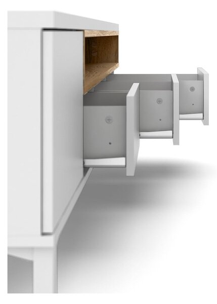 Бяла маса за телевизор 156x48x48 cm Roomers – Tvilum