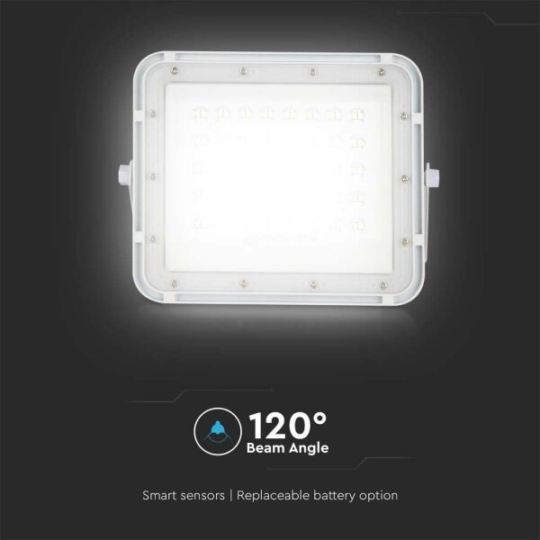 LED Екстериорен соларен прожектор LED/6W/3,2V IP65 4000K бял + д.у