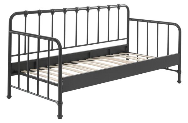 Сиво метално детско легло 90x200 cm BRONXX – Vipack