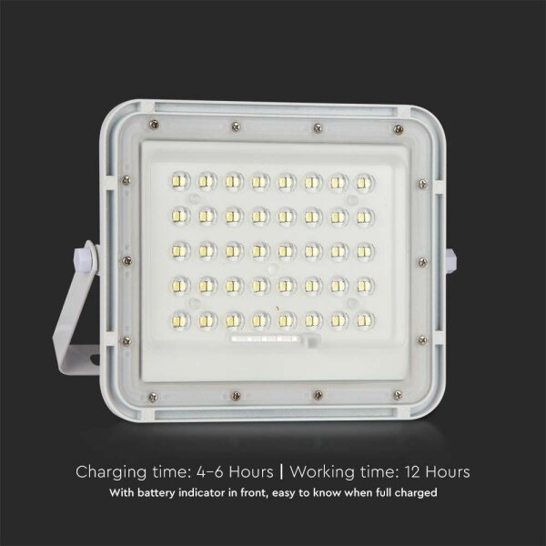 LED Екстериорен соларен прожектор LED/6W/3,2V IP65 4000K бял + д.у