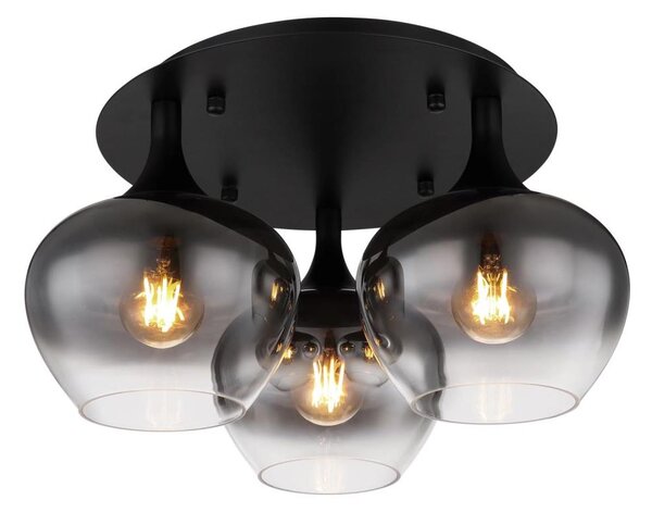 Globo 15548-3D - Полилей за повърхностен монтаж MAXY 3xE27/40W/230V черен
