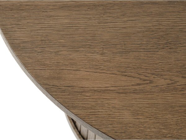 Кафява кръгла масичка за кафе от дъб ø 90 cm Nola - Unique Furniture