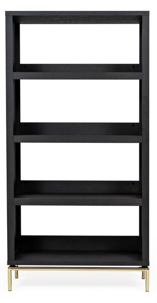 Черна етажерка за книги 90x173 cm Pimlico - Woodman