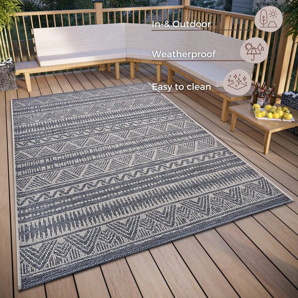 Сив външен килим 76x150 cm Clyde Loto – Hanse Home