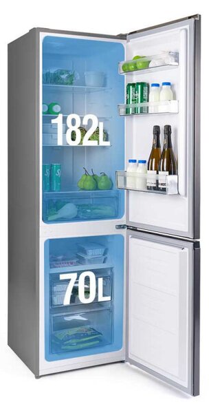 Хладилник Muhler NFC180IE, 252 л, Клас Е, No Frost, Реверсивна врата, R600a, Инокс