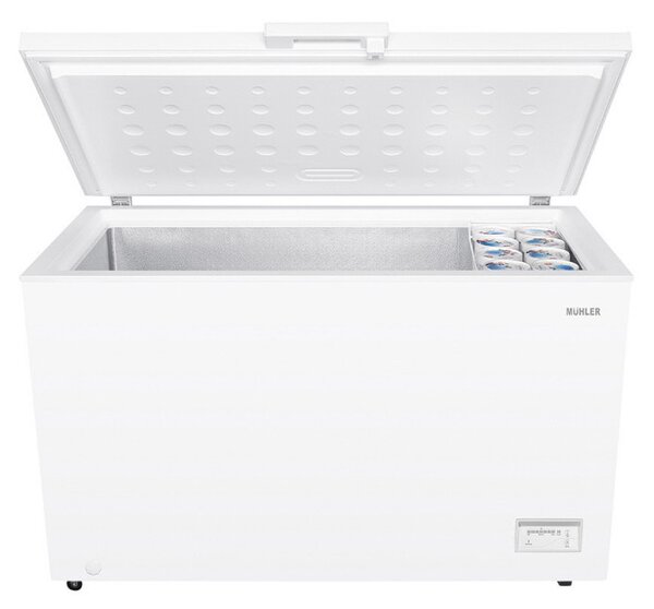 Фризерна ракла Muhler CF400WE, 371 л, Клас E, 40 dB, R600a, Бял