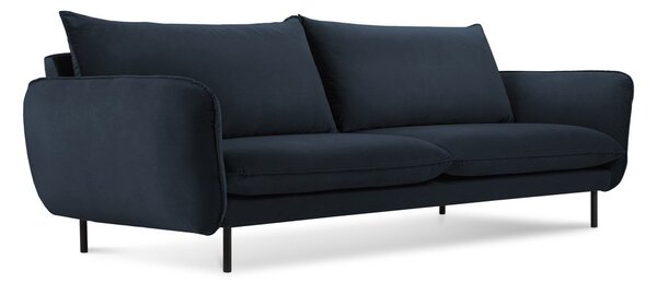 Тъмносин кадифен диван 230 cm Vienna - Cosmopolitan Design