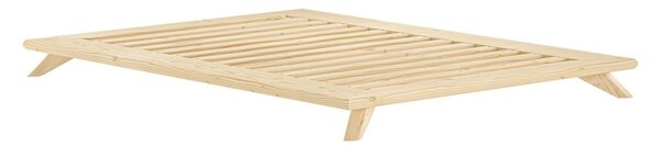 Двойно легло от борова дървесина с решетка 140x200 cm Senza - Karup Design