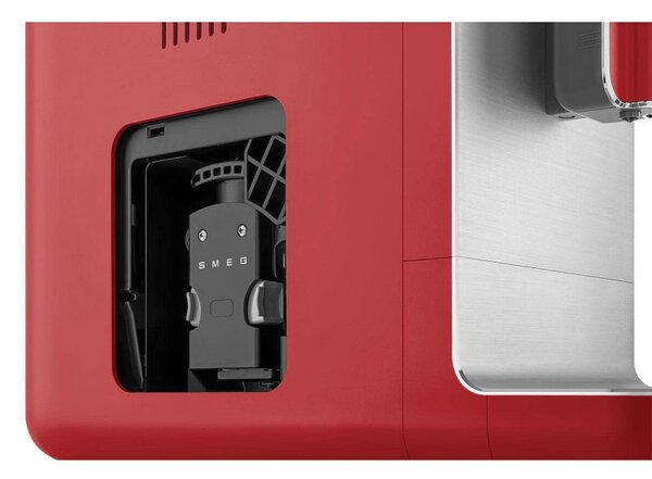 Еспресо машина SMEG Collezione BCC01RDMEU, 1350 W, 19 bar, 1.4 л, 8 функции, Вградена мелачка, Червен