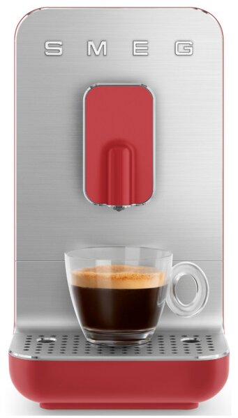 Еспресо машина SMEG Collezione BCC01RDMEU, 1350 W, 19 bar, 1.4 л, 8 функции, Вградена мелачка, Червен