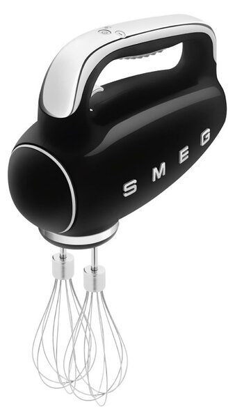 Ръчен миксер SMEG 50's Style HMF01BLEU, 250W, 9 скорости, Турбо, Скрит LED дисплей, Таймер, Аксесоари, Черен