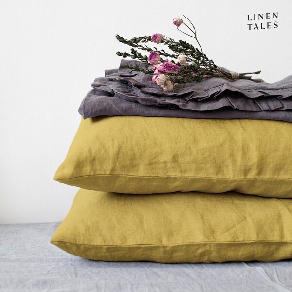 Ленена калъфка за възглавница 50x70 cm Lemon Curry – Linen Tales