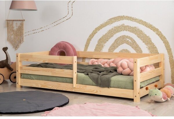 Детско легло от масивен бор в естествен цвят 90x190 cm Mila CPD – Adeko