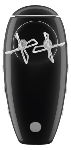 Ръчен миксер SMEG 50's Style HMF01BLEU, 250W, 9 скорости, Турбо, Скрит LED дисплей, Таймер, Аксесоари, Черен