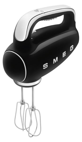 Ръчен миксер SMEG 50's Style HMF01BLEU, 250W, 9 скорости, Турбо, Скрит LED дисплей, Таймер, Аксесоари, Черен
