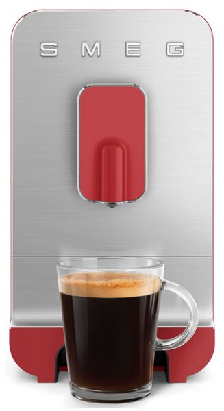 Еспресо машина SMEG Collezione BCC01RDMEU, 1350 W, 19 bar, 1.4 л, 8 функции, Вградена мелачка, Червен