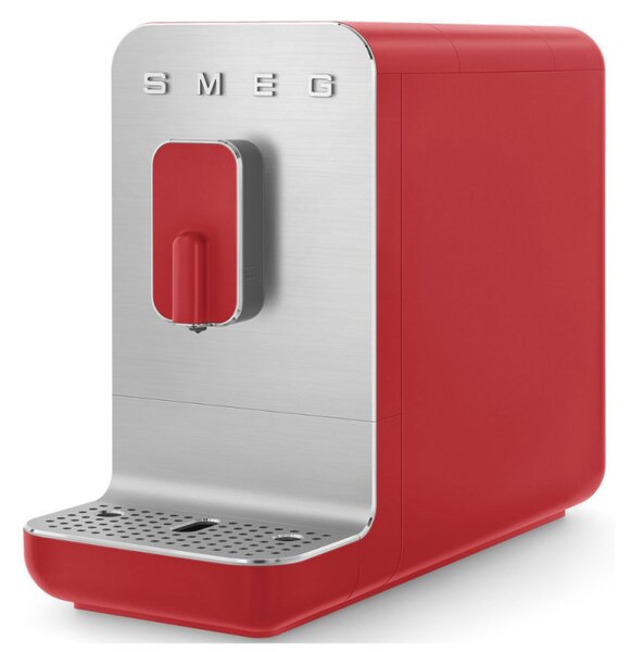 Еспресо машина SMEG Collezione BCC01RDMEU, 1350 W, 19 bar, 1.4 л, 8 функции, Вградена мелачка, Червен