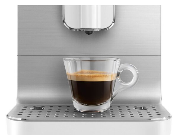 Еспресо машина SMEG Collezione BCC11WHMEU, 1350 W, 19 bar, 1.4 л, 8 функции, Вградена мелачка, Бял