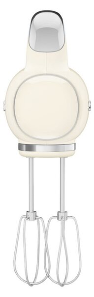 Ръчен миксер SMEG 50's Style HMF01CREU, 250W, 9 скорости, Турбо, Скрит LED дисплей, Таймер, Аксесоари, Кремав
