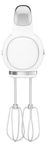 Ръчен миксер SMEG 50's Style HMF01WHEU, 250W, 9 скорости, Турбо, Скрит LED дисплей, Таймер, Аксесоари, Бял