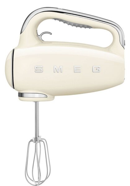 Ръчен миксер SMEG 50's Style HMF01CREU, 250W, 9 скорости, Турбо, Скрит LED дисплей, Таймер, Аксесоари, Кремав