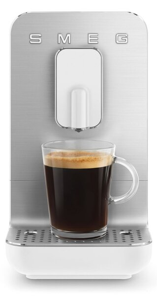Еспресо машина SMEG Collezione BCC11WHMEU, 1350 W, 19 bar, 1.4 л, 8 функции, Вградена мелачка, Бял