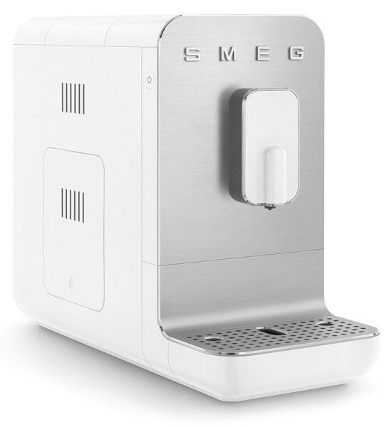 Еспресо машина SMEG Collezione BCC11WHMEU, 1350 W, 19 bar, 1.4 л, 8 функции, Вградена мелачка, Бял