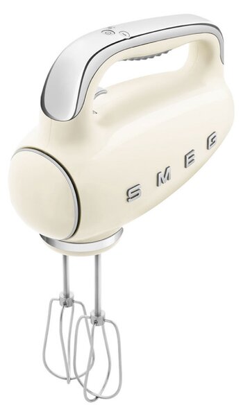 Ръчен миксер SMEG 50's Style HMF01CREU, 250W, 9 скорости, Турбо, Скрит LED дисплей, Таймер, Аксесоари, Кремав