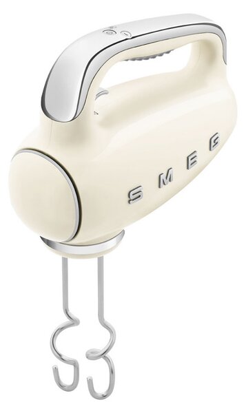Ръчен миксер SMEG 50's Style HMF01CREU, 250W, 9 скорости, Турбо, Скрит LED дисплей, Таймер, Аксесоари, Кремав