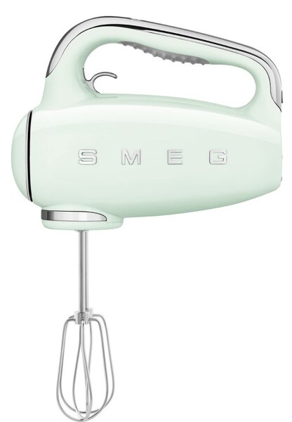 Ръчен миксер SMEG 50's Style HMF01PGEU, 250W, 9 скорости, Турбо, Скрит LED дисплей, Таймер, Аксесоари, Зелен