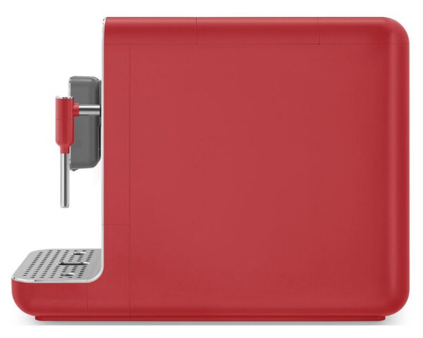 Еспресо машина SMEG Collezione BCC02RDMEU, 1350 W, 19 bar, 1.4 л, 8 функции, Вградена мелачка, Дюза за пара, Червен